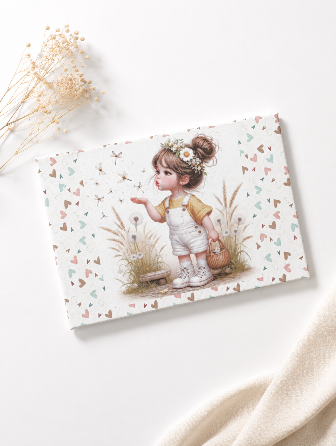 پوشه چفتی چرمی طرح دخترانه/ A4